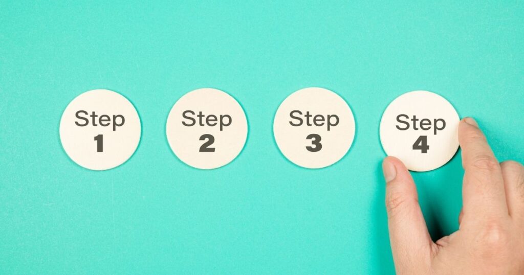 ステップを指で押さえる|引き寄せ実践ステップのイメージ