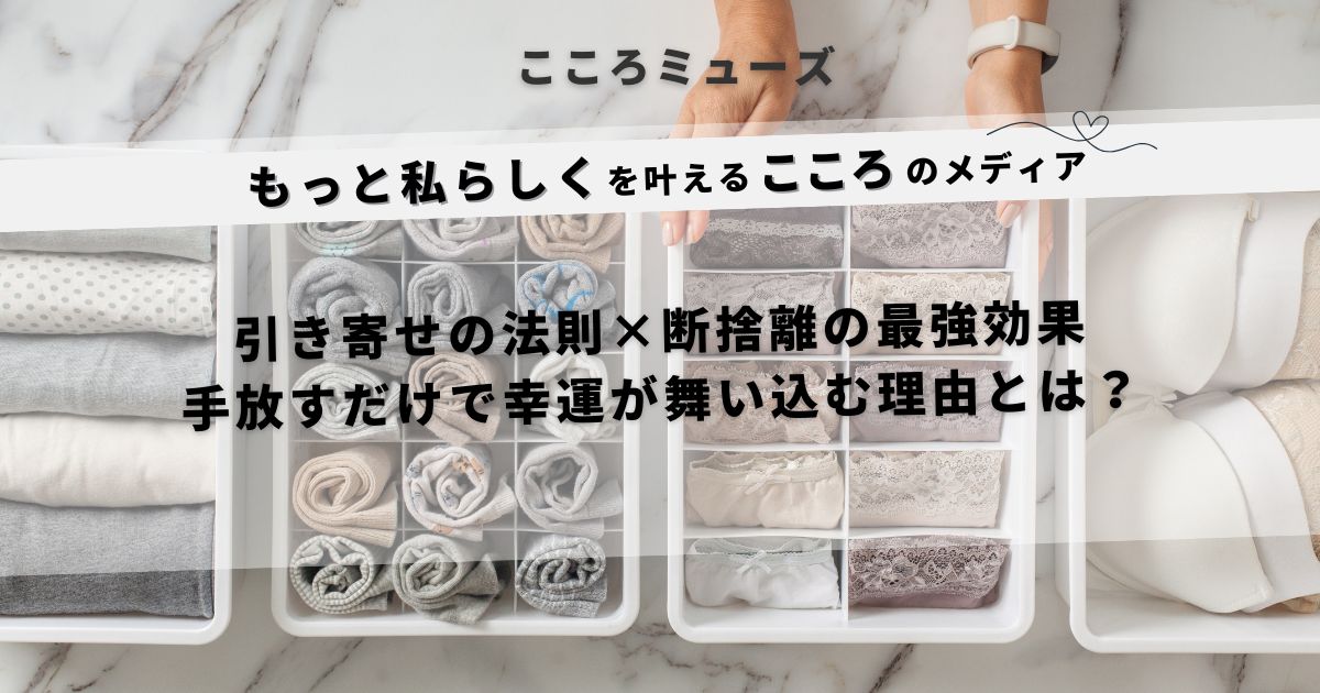 引き寄せの法則と断捨離で運気が上がる整理整頓された収納ボックスの写真