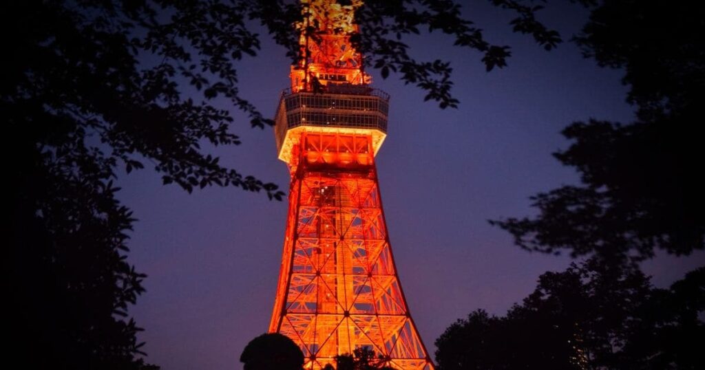 夜の東京タワー—芝公園の龍脈が集まる金運エリア