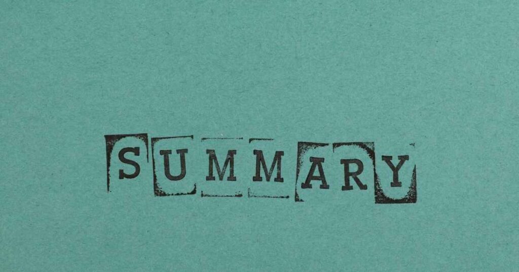 「SUMMARY」と書かれたブロックが置かれた画像。まとめや要約を想起させる